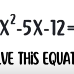 4x ^ 2 – 5x – 12 = 0 Solving the Quadratic Equation